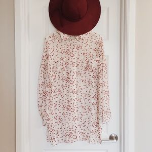 SHEIN Hearts Print Longline Top